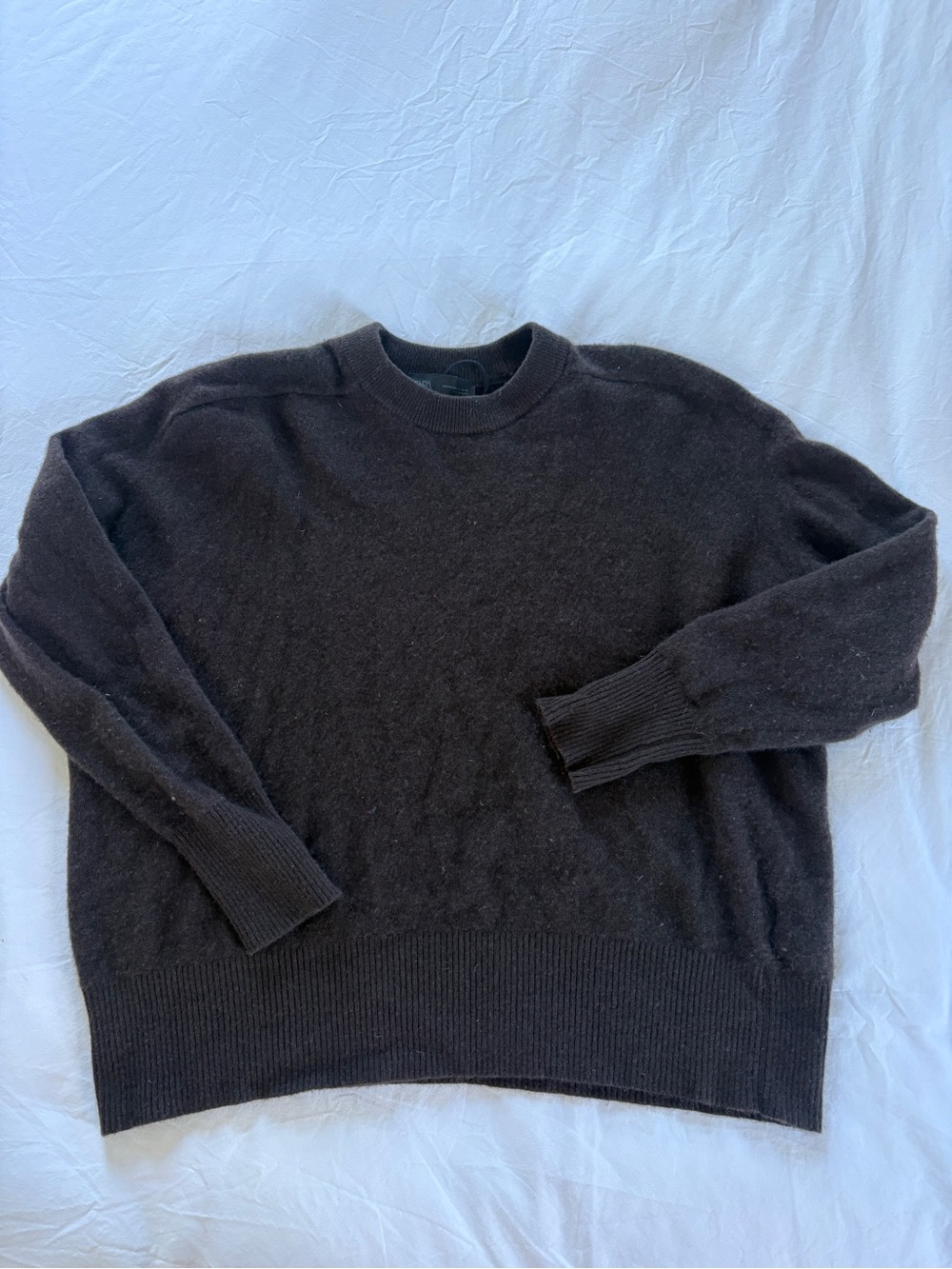 Zara Men's Dark Brown Crewneck Sweater